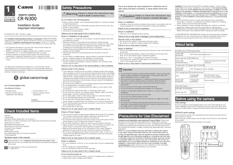 Image de la première page du manuel de l'appareil CR-N300
