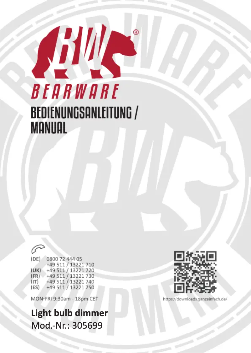 Image de la première page du manuel de l'appareil 305699