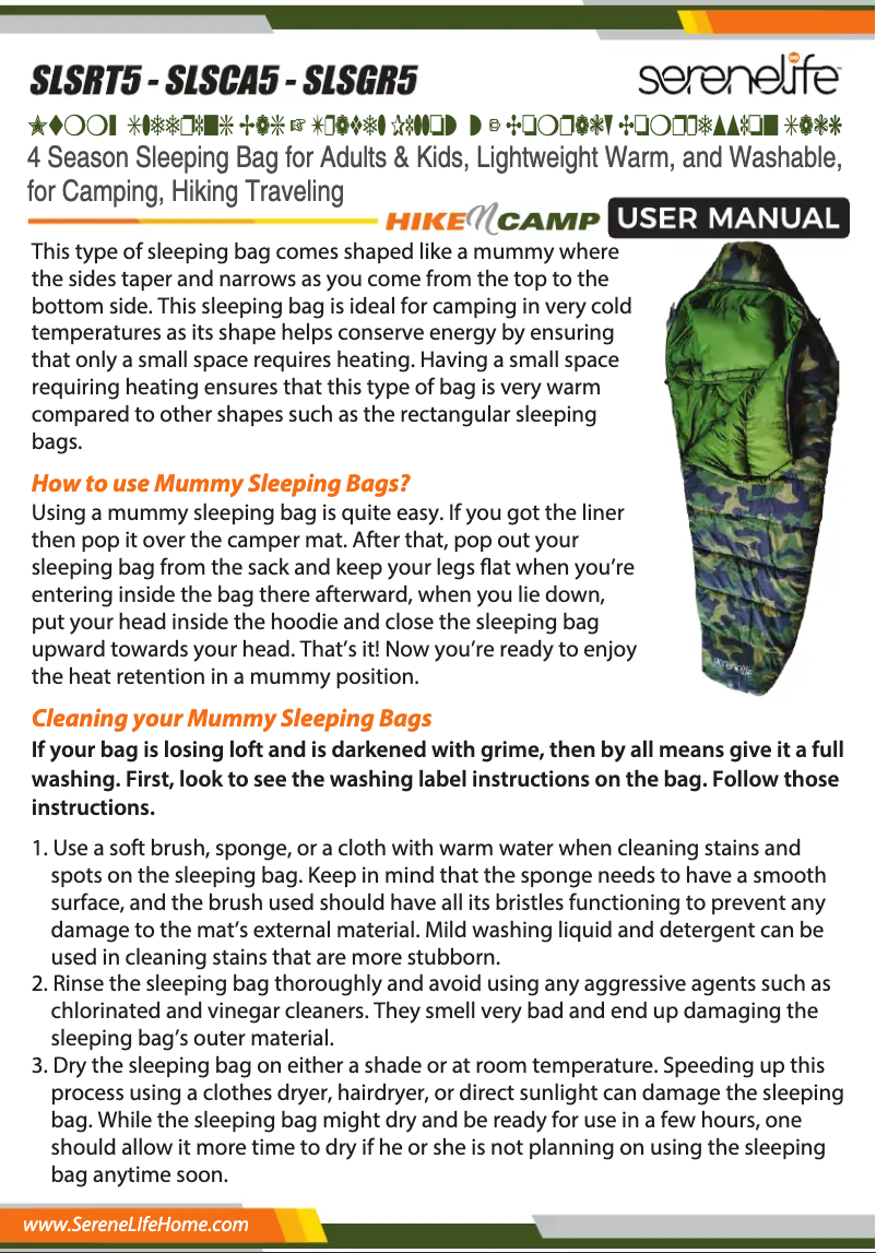 Imagen de la primera página del manual del dispositivo SLSBLC