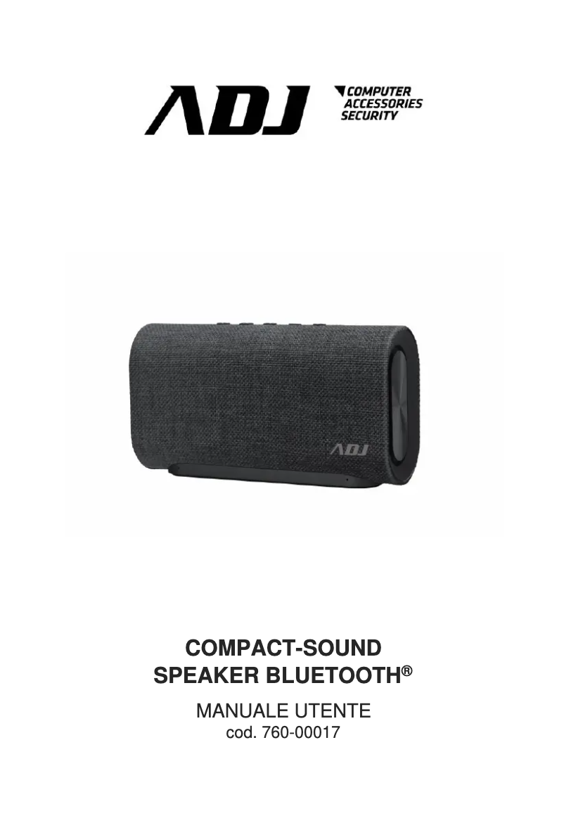 Page 1 de la notice Manuel utilisateur Adj 760-00017