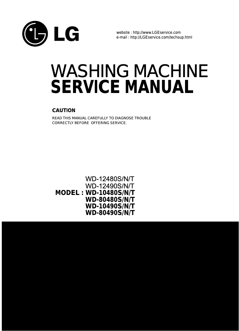 Page n°1 - Manuel utilisateur LG WD-80490T