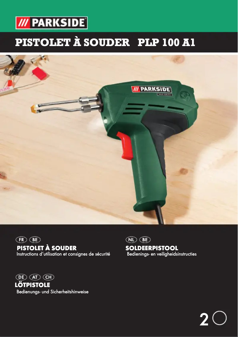 Page 1 de la notice Manuel utilisateur Parkside PLP 100 A1
