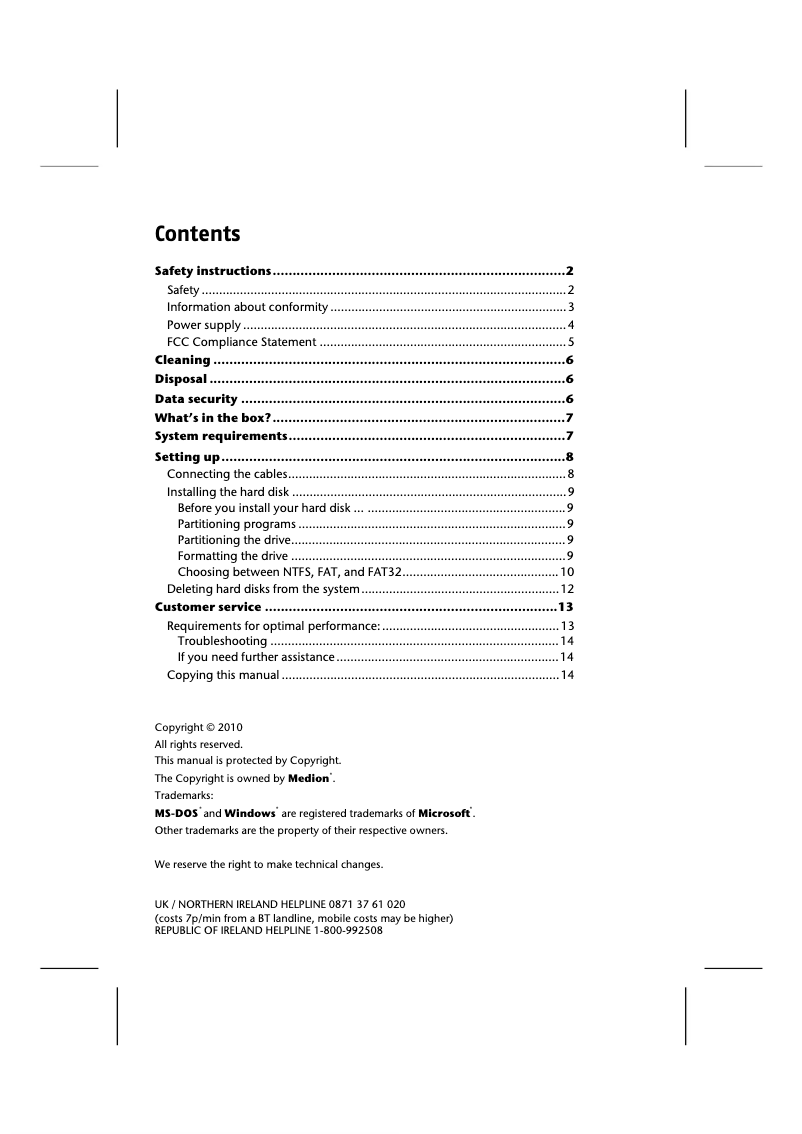 Image de la première page du manuel de l'appareil E83741 (MD 90139)