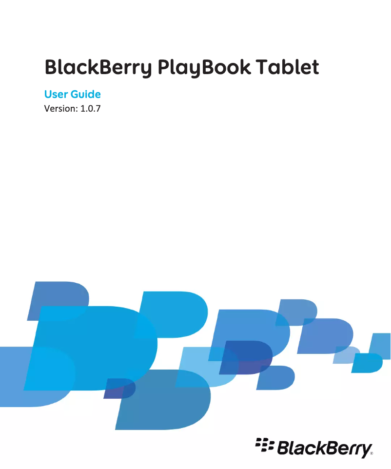 Página 1 del manual Manual de usuario BlackBerry PlayBook Tablet v1.0