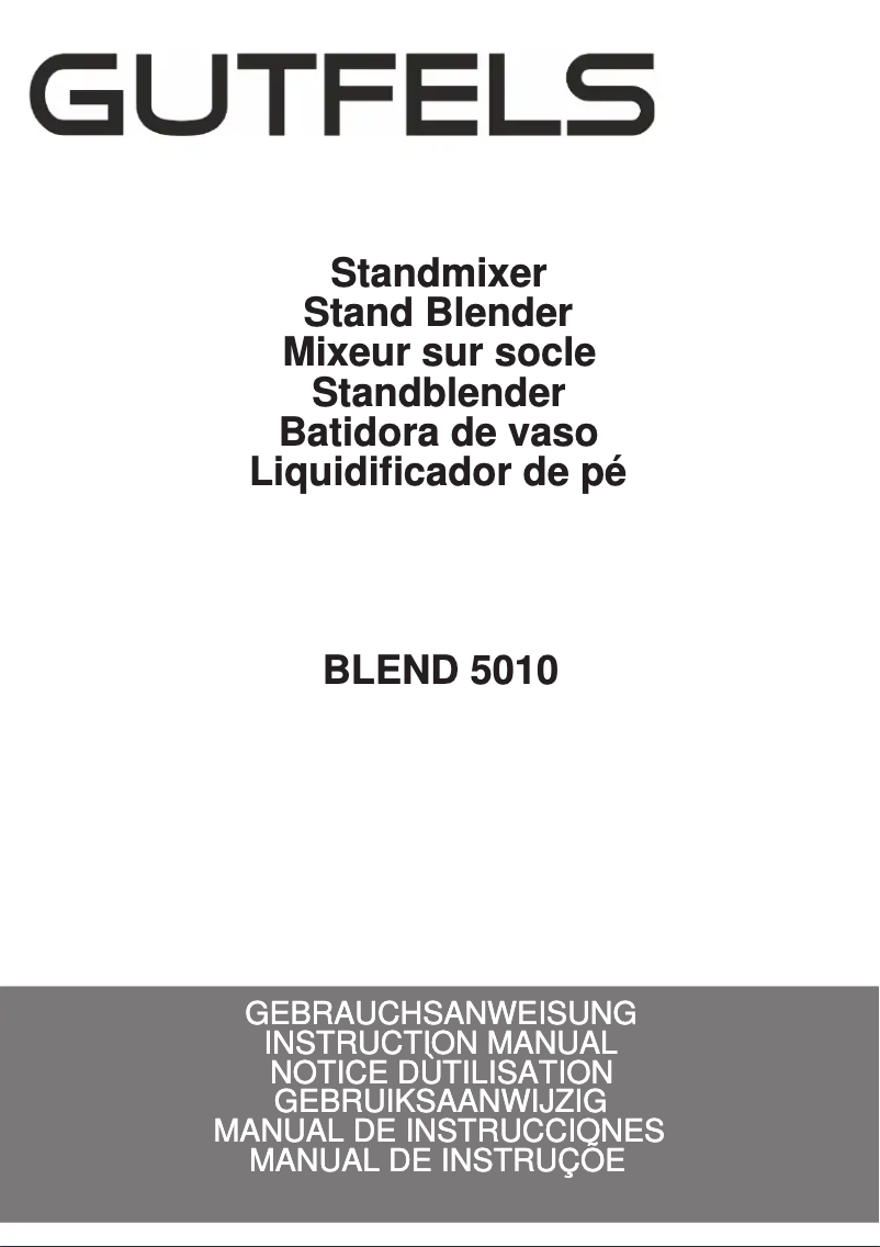 Page n°1 - Manuel utilisateur Exquisit BLEND 5010