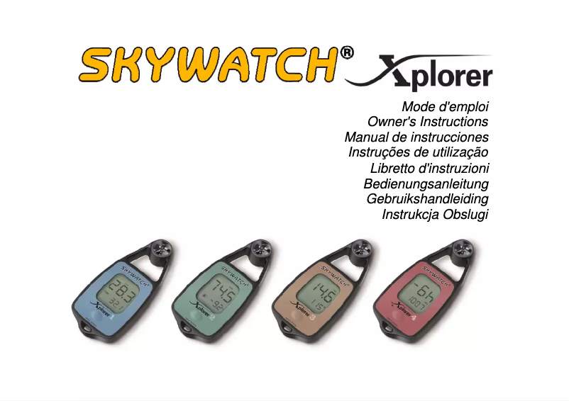 Page 1 de la notice Manuel utilisateur JDC Skywatch Xplorer 1