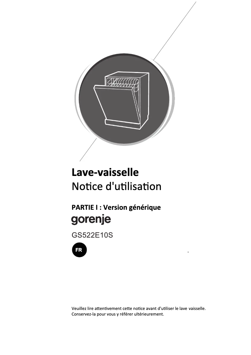 Page n°1 - Manuel utilisateur Gorenje GS522E10S
