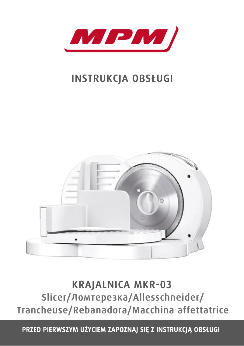 Page n°1 - Manuel utilisateur MPM MKR-03