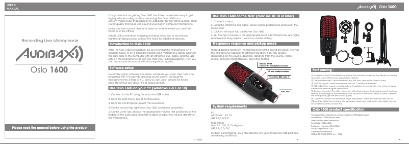 Página 1 del manual Manual de usuario Audibax Oslo 1600