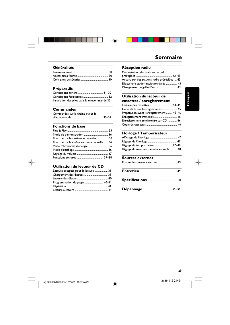 Página 1 del manual Manual de usuario Philips FW-C505