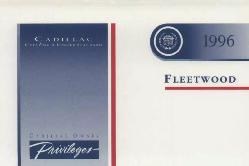 Page 1 de la notice Manuel utilisateur Cadillac Fleetwood (1996)