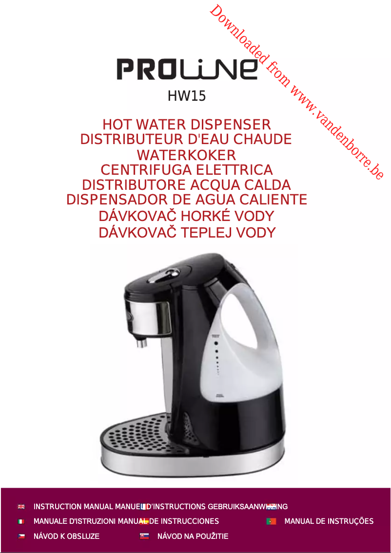 Image de la première page du manuel de l'appareil Hw 15