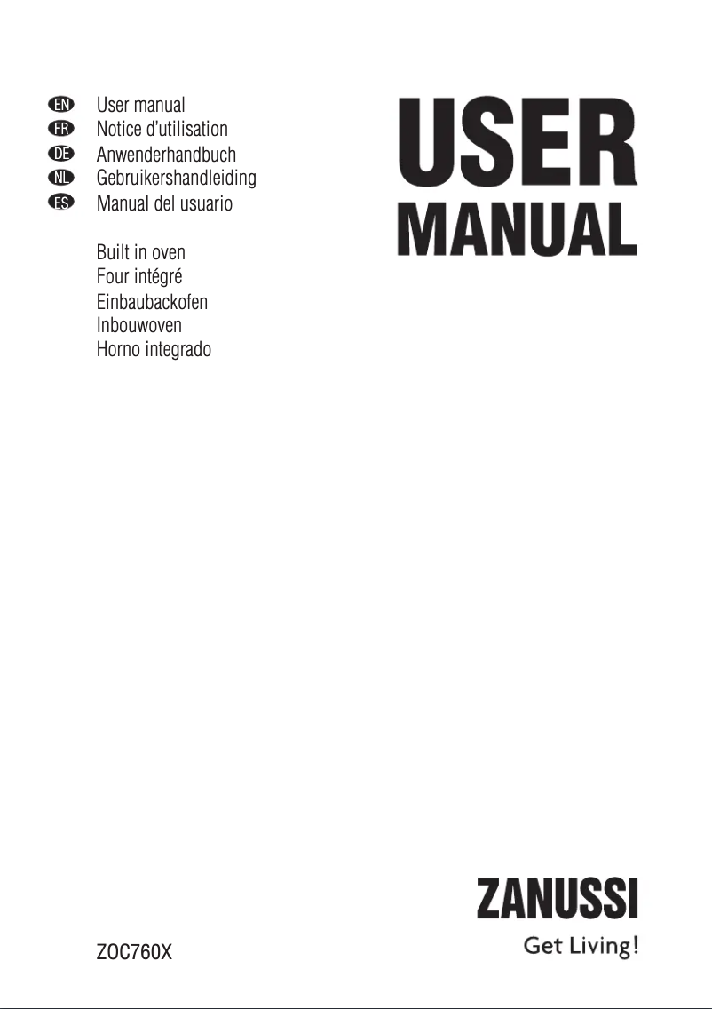 Image de la première page du manuel de l'appareil ZOC760X