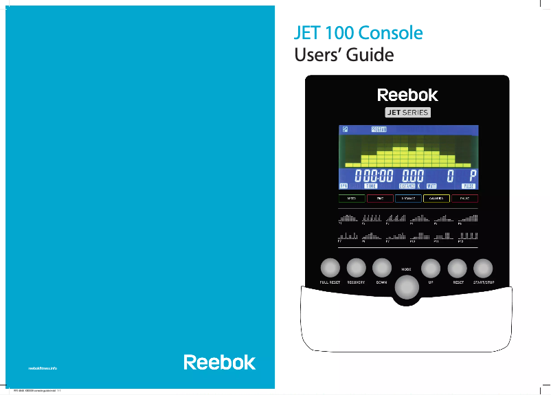 Page 1 de la notice Manuel utilisateur Reebok JET 100 Console