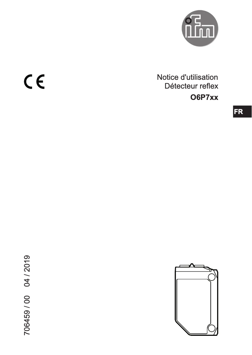 Image de la première page du manuel de l'appareil O6P705