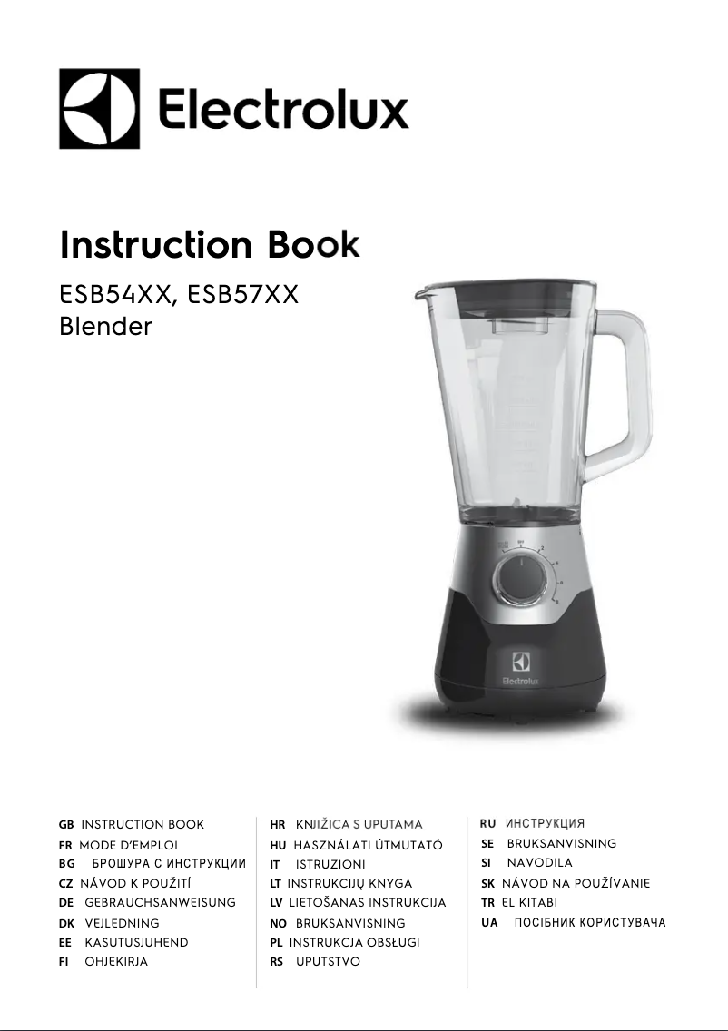 Page 1 de la notice Manuel utilisateur Electrolux ESB5400BK