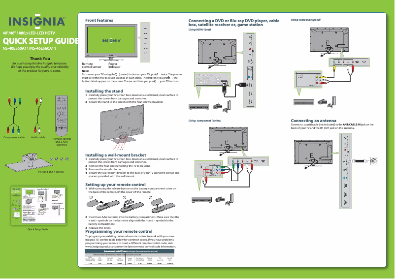 Image de la première page du manuel de l'appareil NS46L780A12