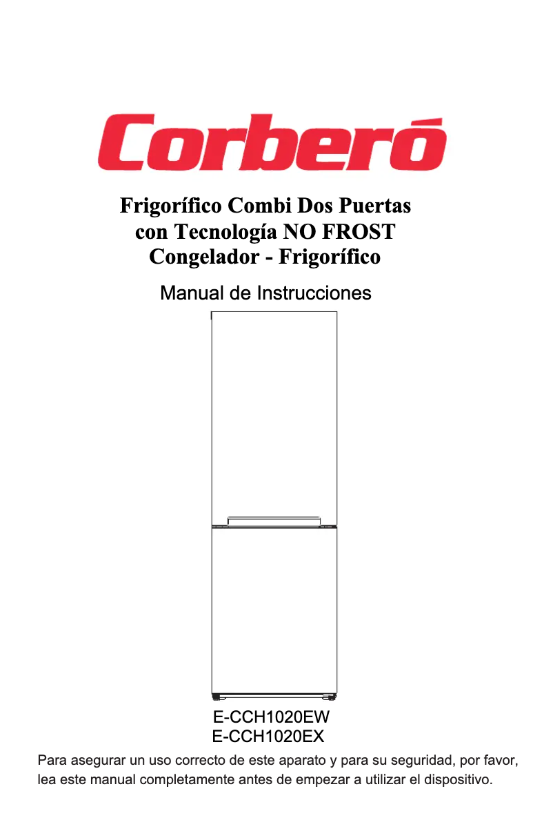 Page 1 de la notice Manuel utilisateur Corbero E-CCH1020EW