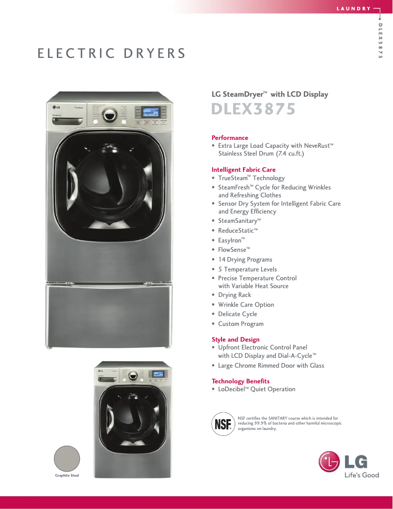 Imagen de la primera página del manual del dispositivo DLEX3875V