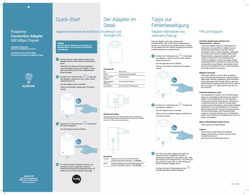 Page n°1 - Manuel utilisateur Swisscom Powerline Adapter