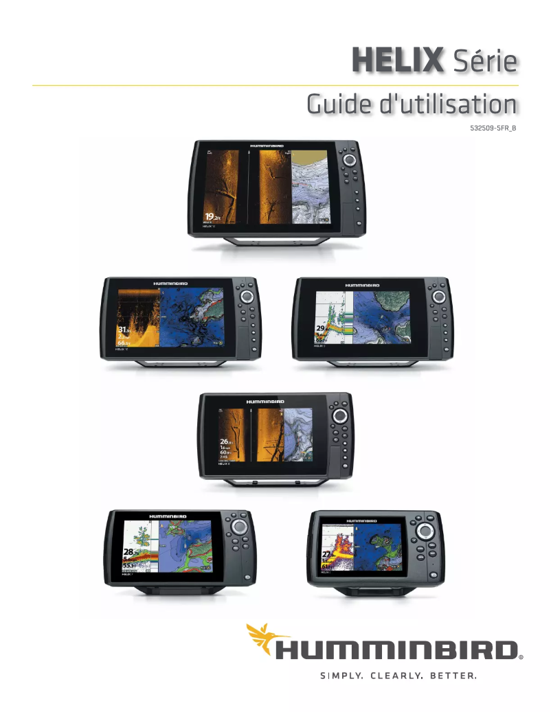 Imagen de la primera página del manual del dispositivo HELIX 8 CHIRP MEGA SI+ GPS G3N CHO
