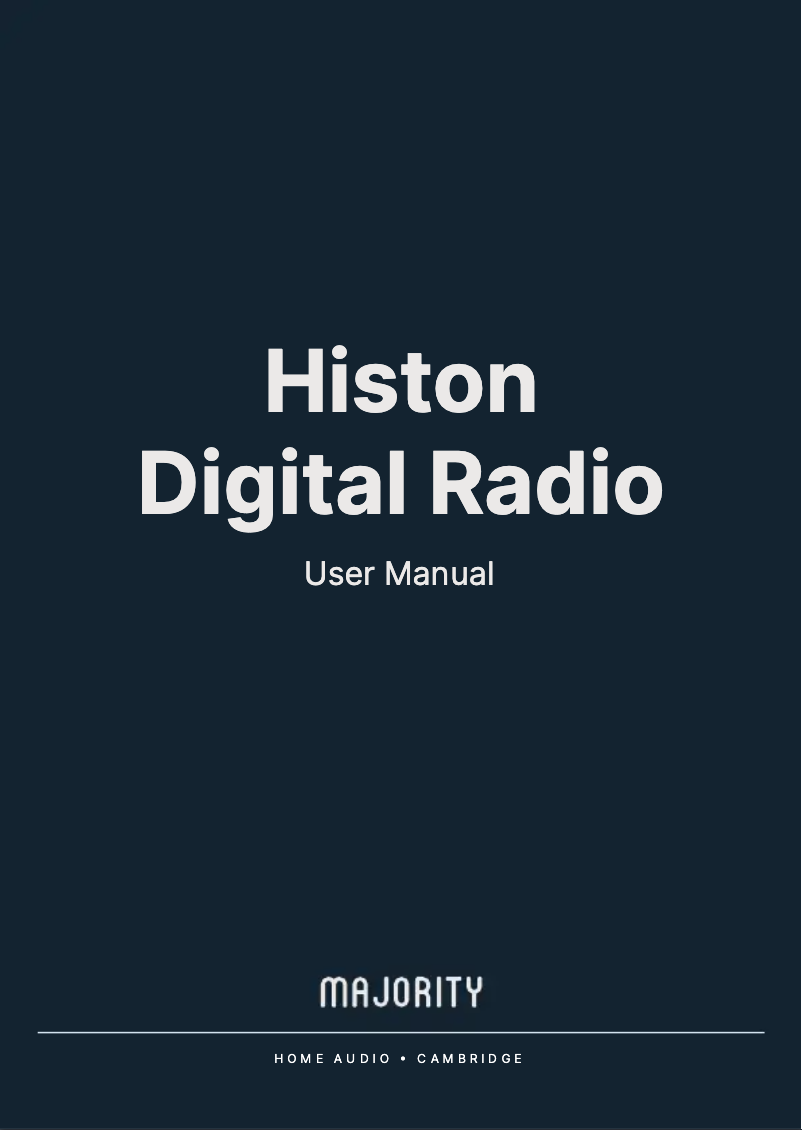 Page 1 de la notice Manuel utilisateur Majority Histon