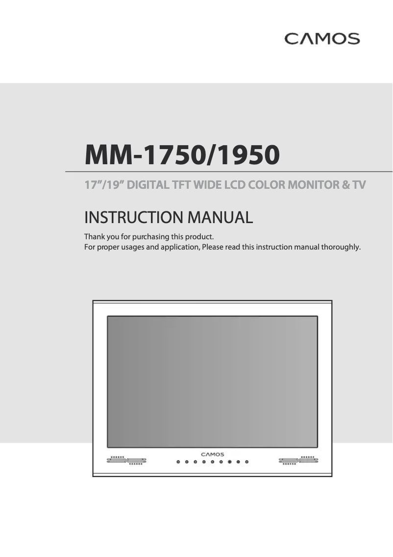 Page n°1 - Manuel utilisateur Camos MM-1750