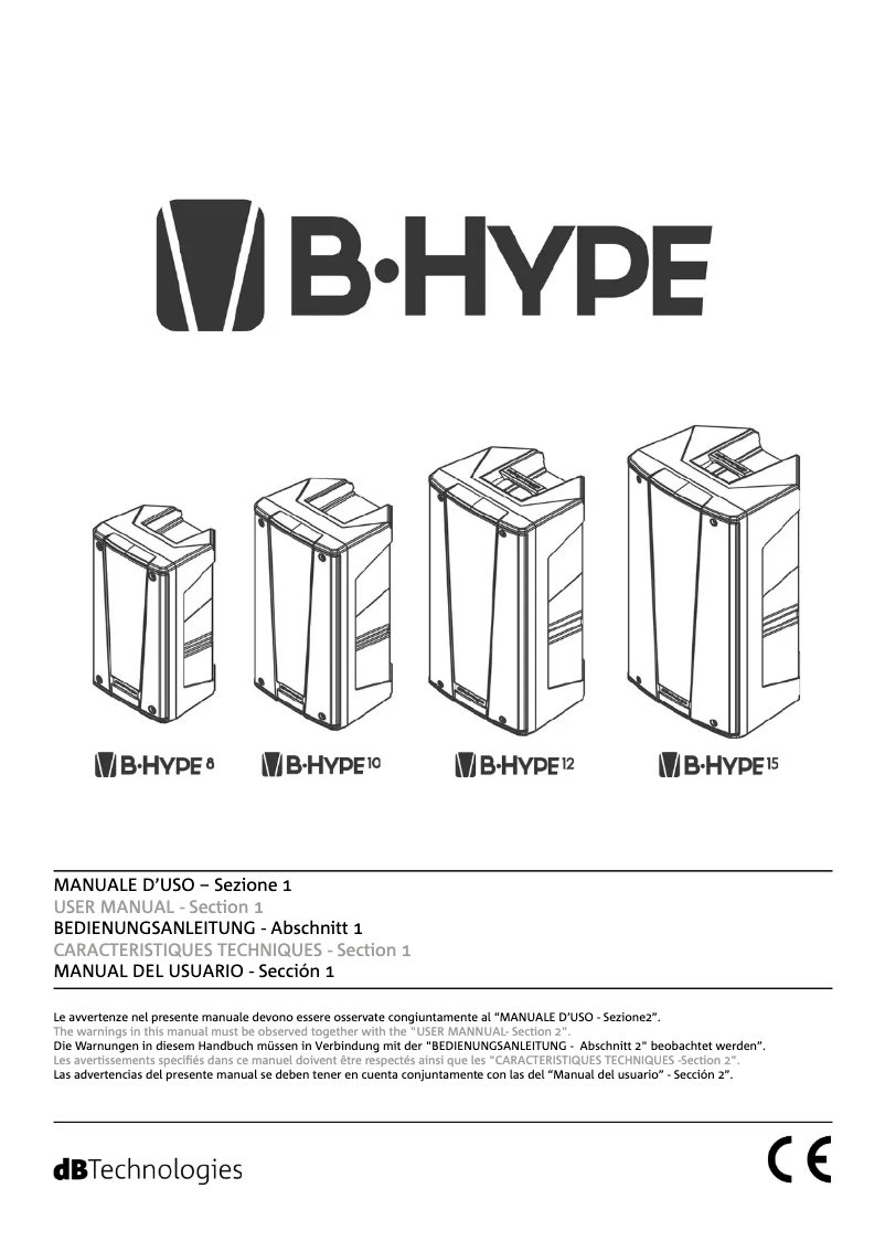 Image de la première page du manuel de l'appareil B-Hype 8