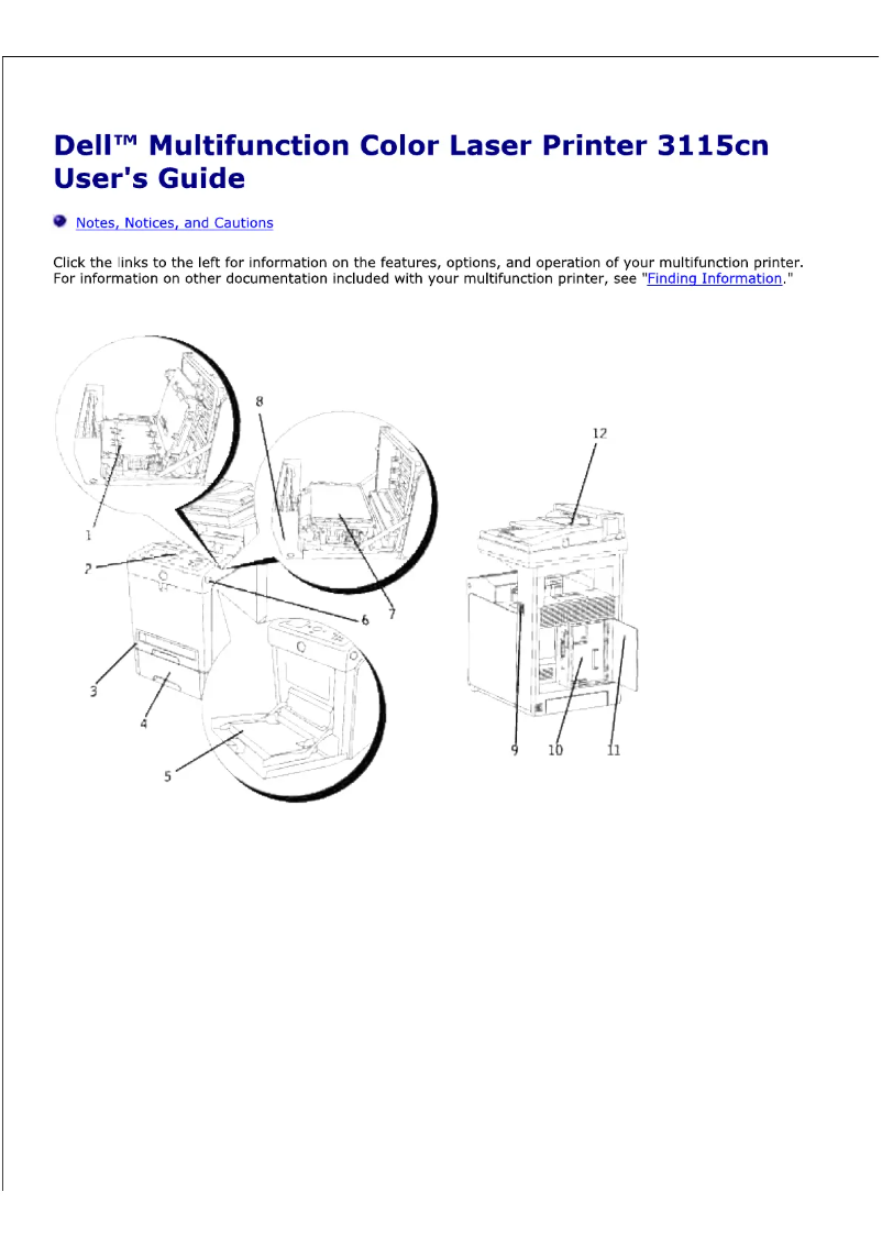 Image de la première page du manuel de l'appareil 3115cn