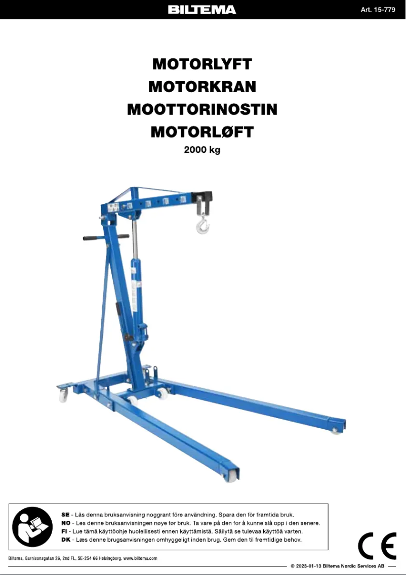 Page n°1 - Manuel utilisateur Biltema 15-779