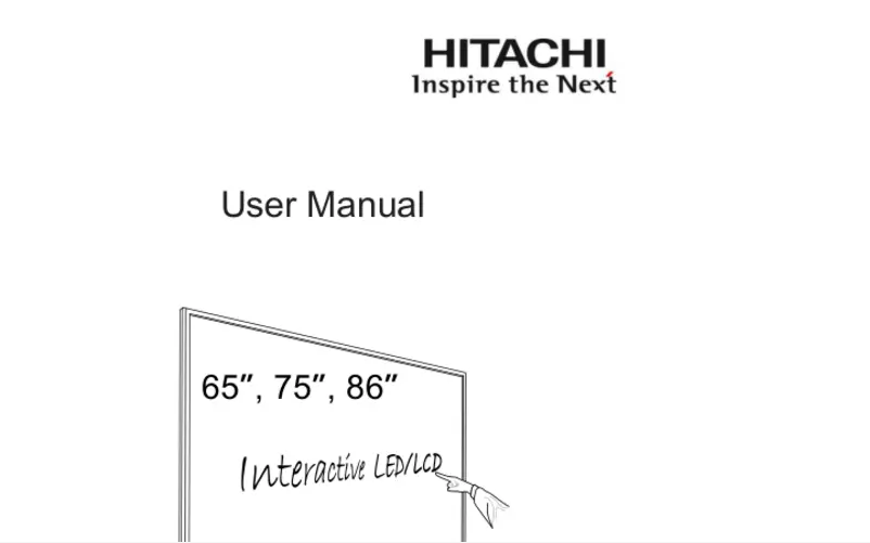 Página 1 del manual Manual de usuario Hitachi HILS75205