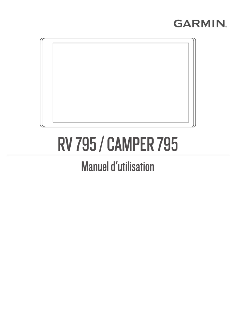 Page 1 de la notice Manuel utilisateur Garmin Camper 795