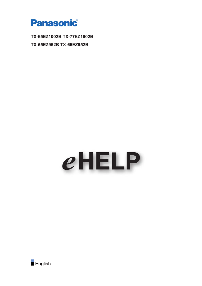 Page 1 de la notice Manuel utilisateur Panasonic TX-77EZ1002B
