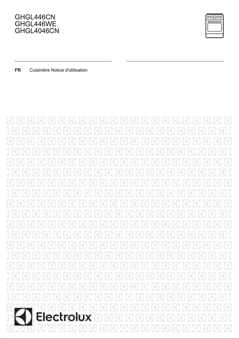 Page 1 de la notice Manuel utilisateur Electrolux GHGL446CN