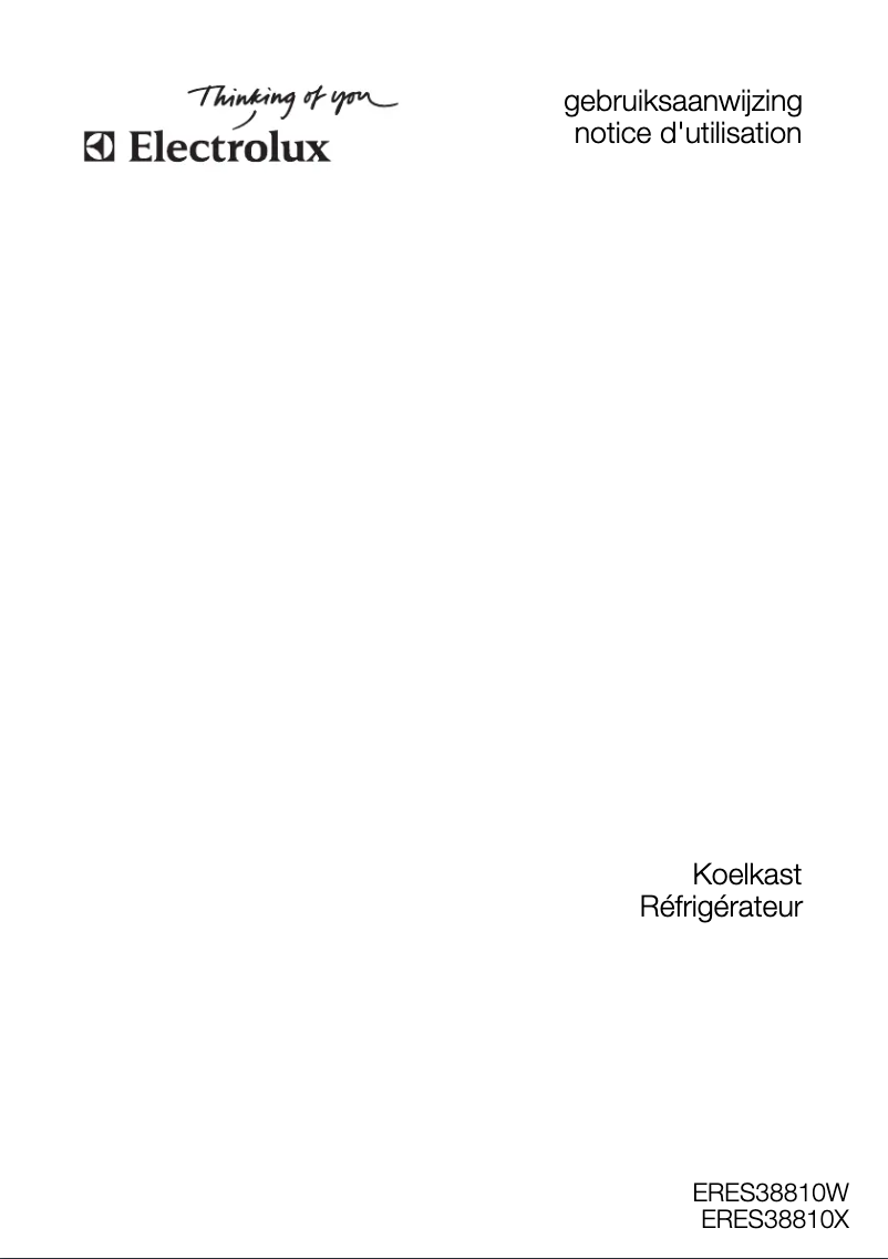Page 1 de la notice Manuel utilisateur Electrolux ERES38810X