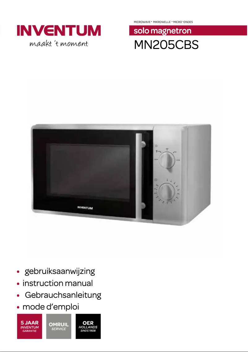 Image de la première page du manuel de l'appareil MN205CBS