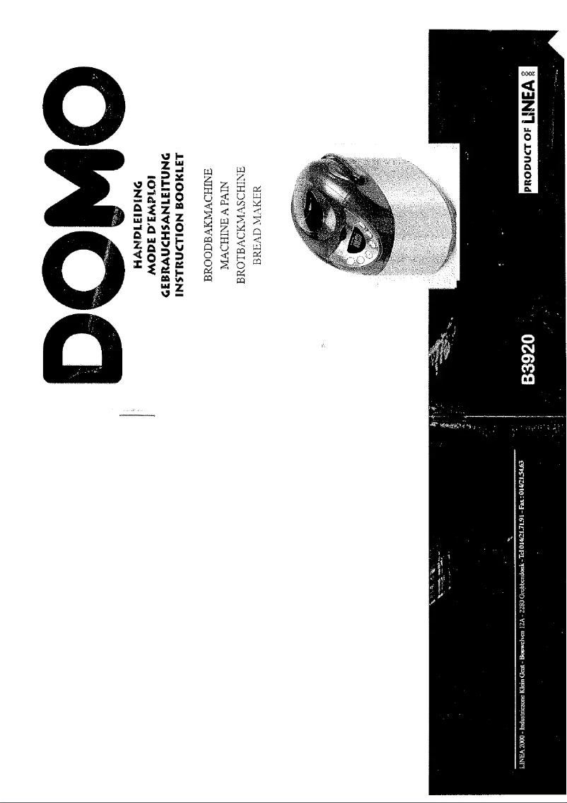 Page 1 de la notice Manuel utilisateur Domo B3920