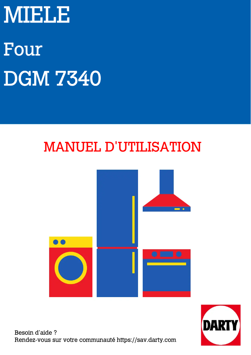 Page 1 de la notice Manuel utilisateur Miele DGM 7340