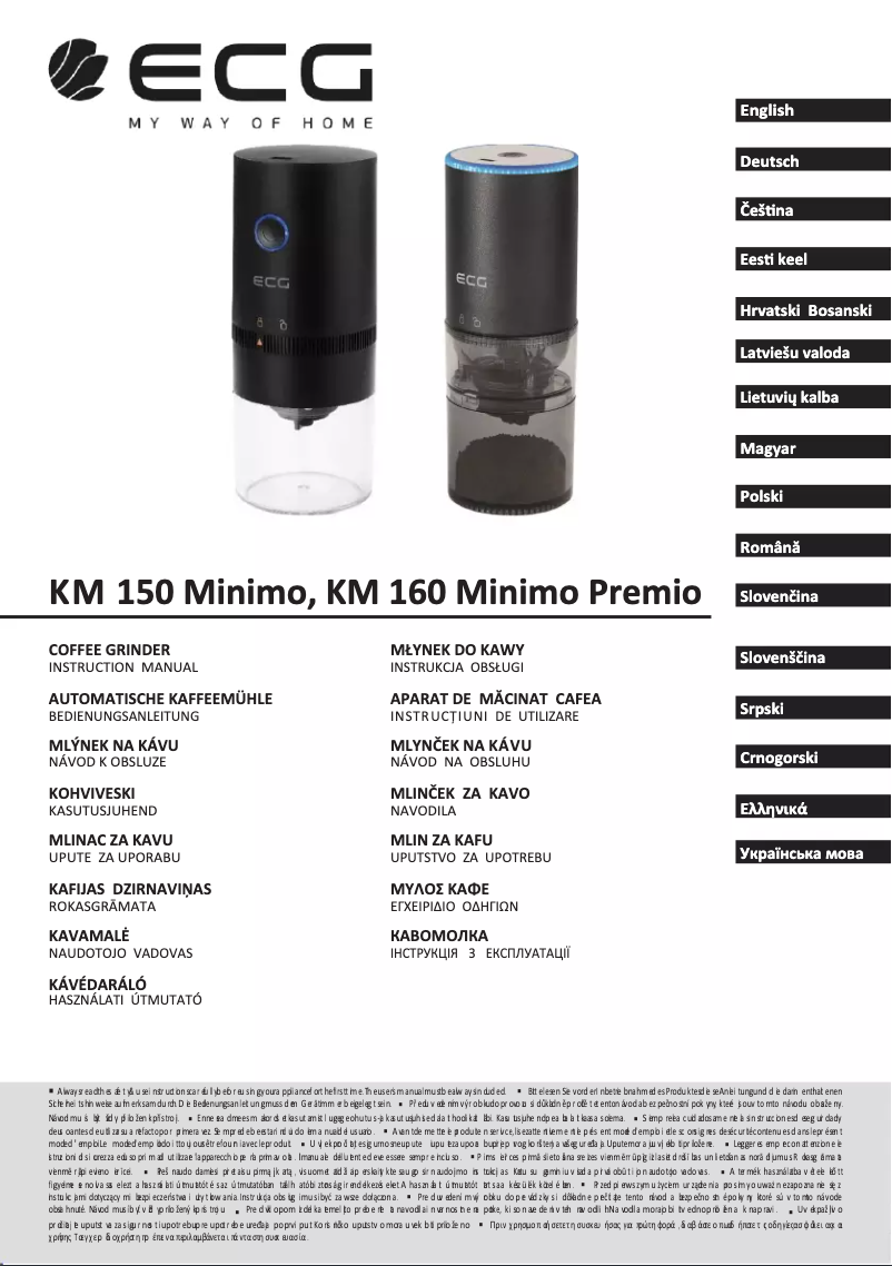 Page n°1 - Manuel utilisateur ECG KM 160 Minimo Premio