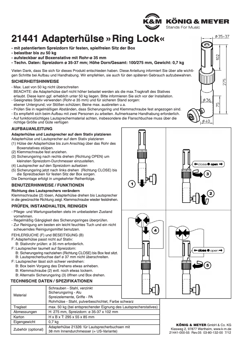 Image de la première page du manuel de l'appareil 21441