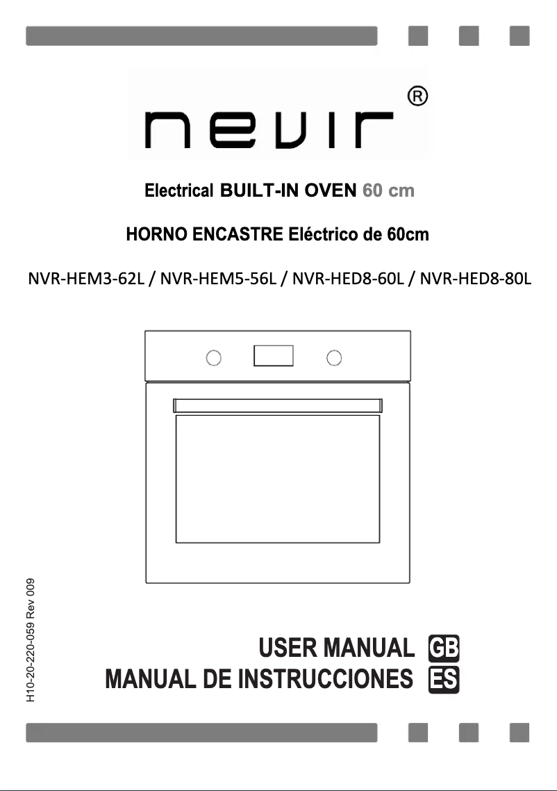 Page 1 de la notice Manuel utilisateur Nevir NVR-HED8-60L