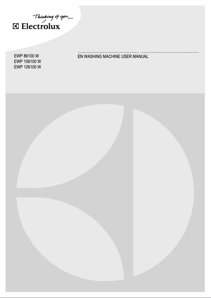 Page n°1 - Manuel utilisateur Electrolux EWP 86100 W