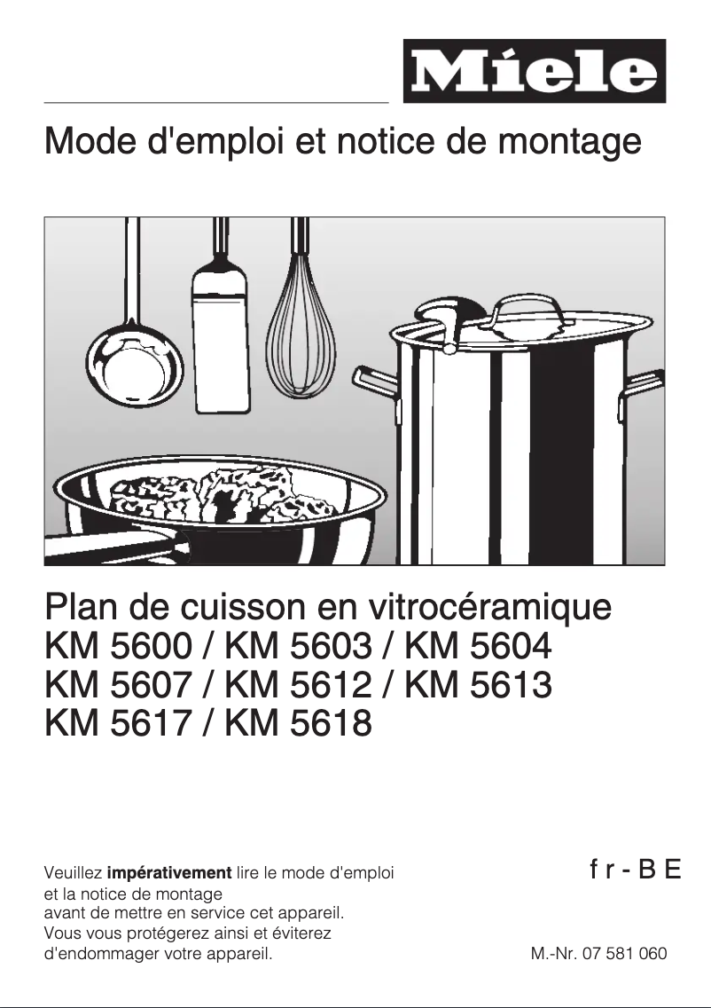 Image de la première page du manuel de l'appareil KM 5607