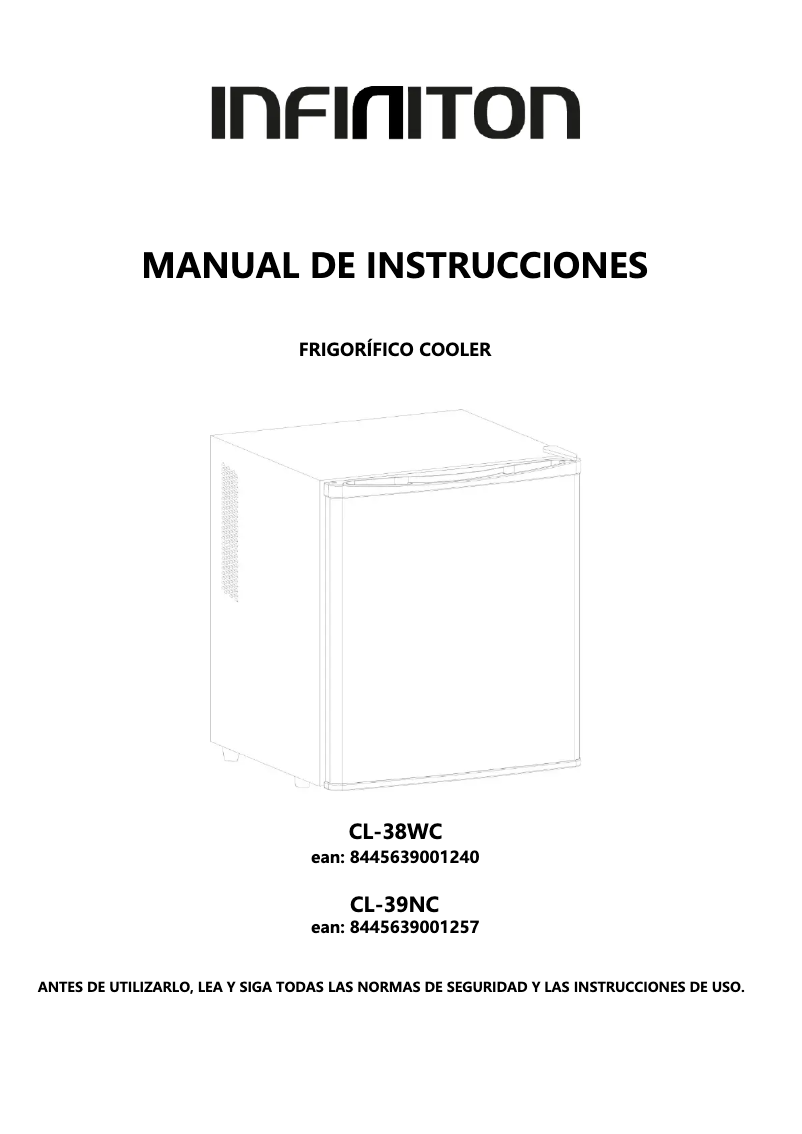 Page n°1 - Manuel utilisateur Infiniton CL-38WC
