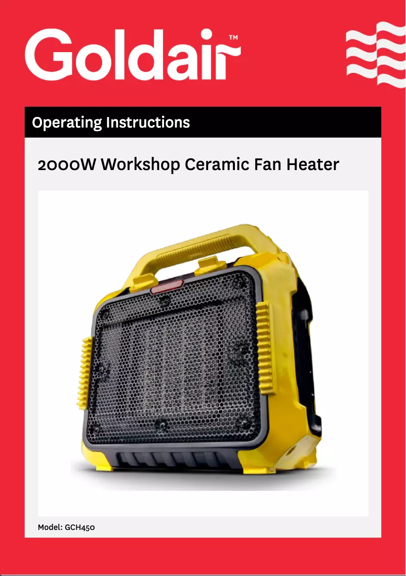 Image de la première page du manuel de l'appareil GCH450