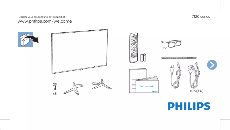 Image de la première page du manuel de l'appareil 65PUK7120