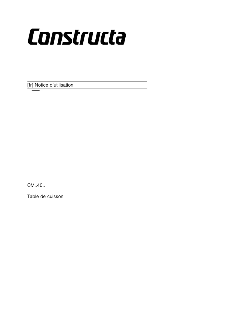 Image de la première page du manuel de l'appareil CM724055