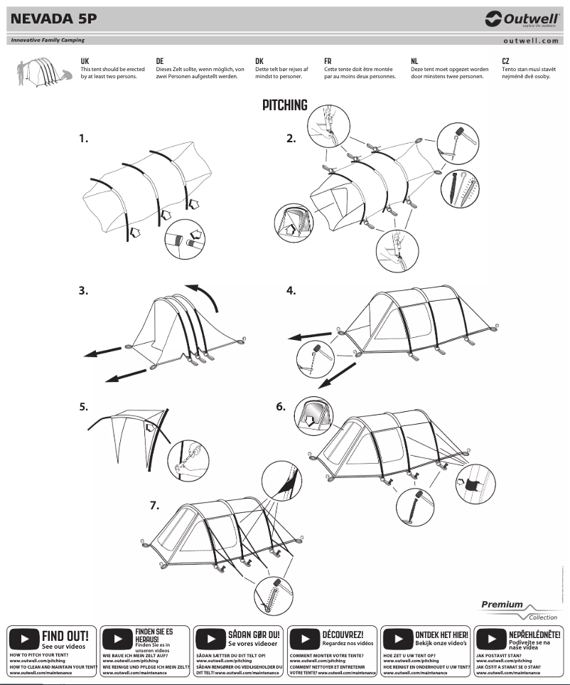 Page 1 de la notice Manuel utilisateur Outwell Nevada 5P