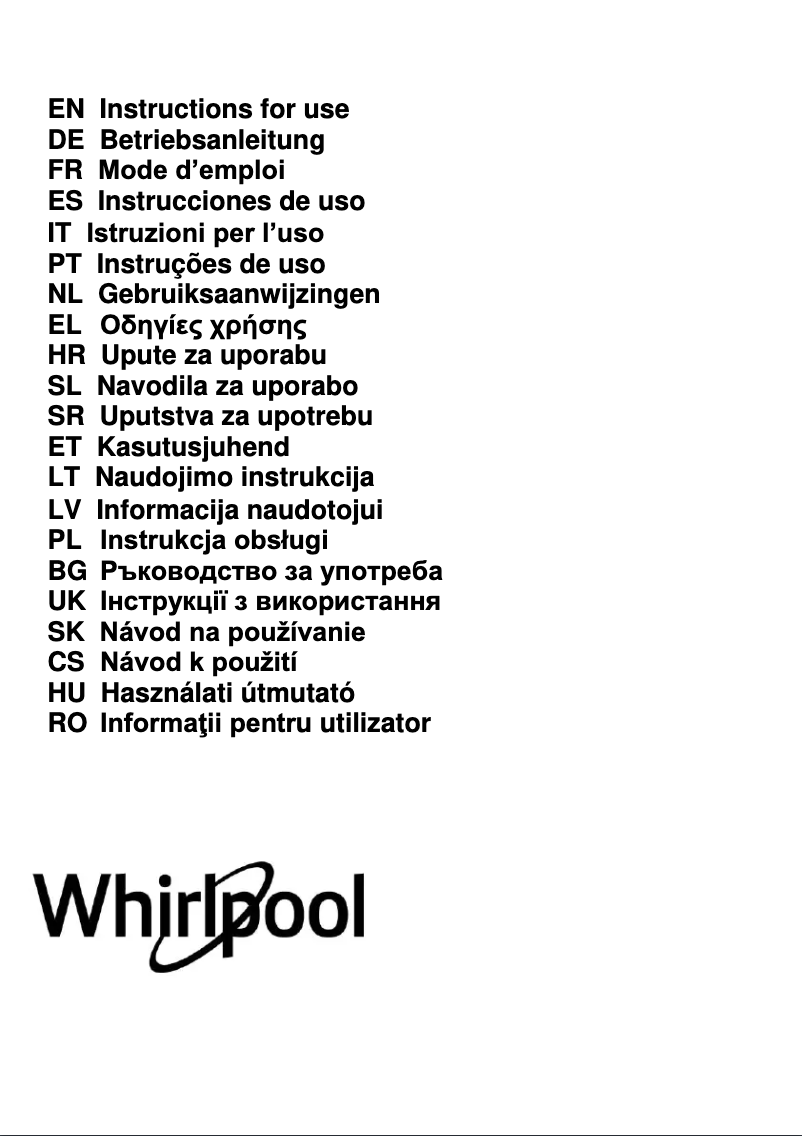 Imagen de la primera página del manual del dispositivo WHVP 82F LT K