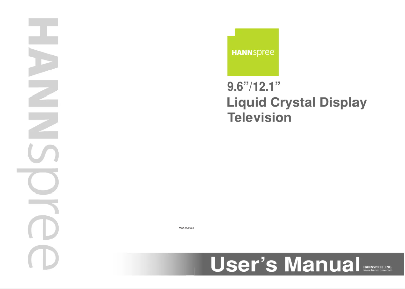 Page 1 de la notice Manuel utilisateur Hannspree Fantasy HANNSz Plush Crab